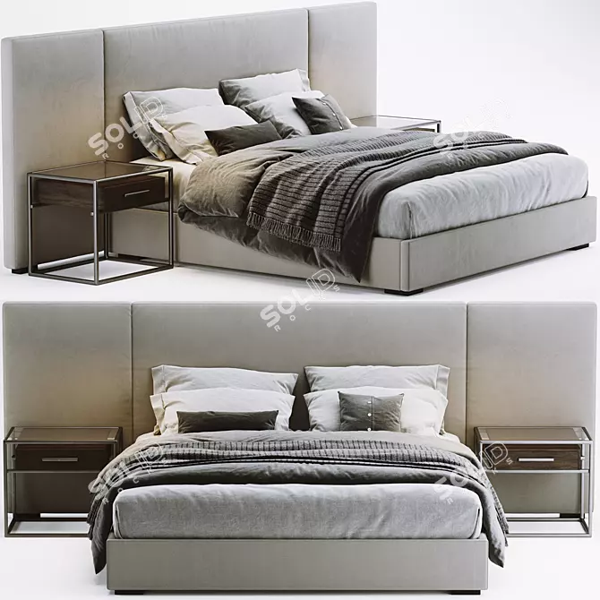 Indulge in Luxury with RH Modena Bed 3D model image 1