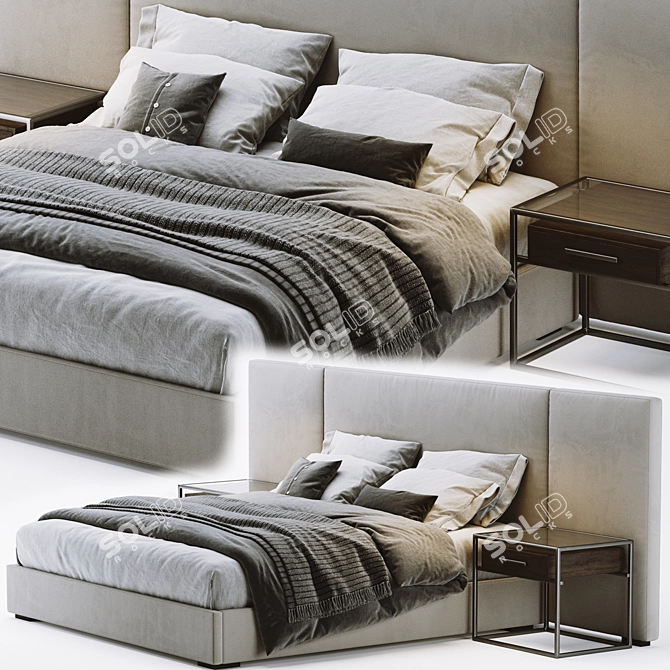 Indulge in Luxury with RH Modena Bed 3D model image 2