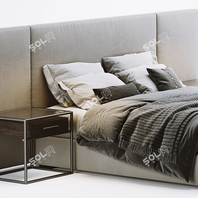 Indulge in Luxury with RH Modena Bed 3D model image 4