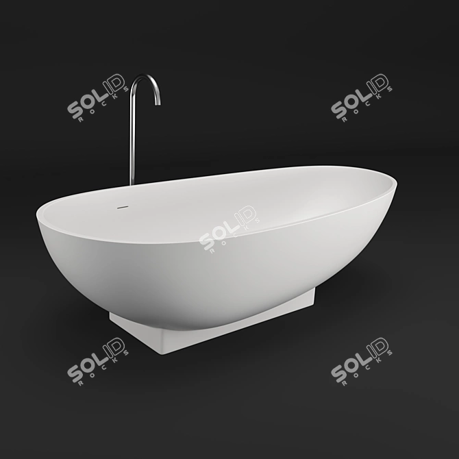 Luxury iS tone Freestanding Bath 3D model image 3