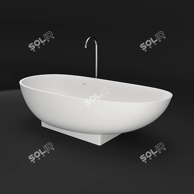 Luxury iS tone Freestanding Bath 3D model image 4