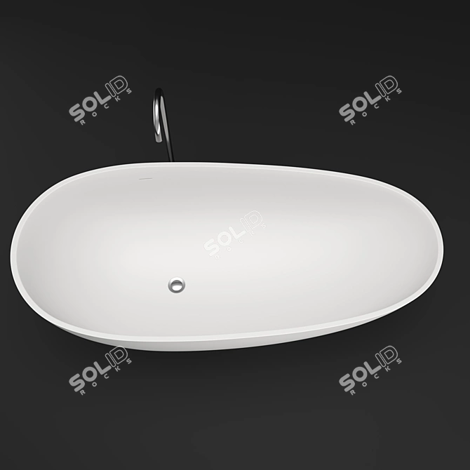Luxury iS tone Freestanding Bath 3D model image 5