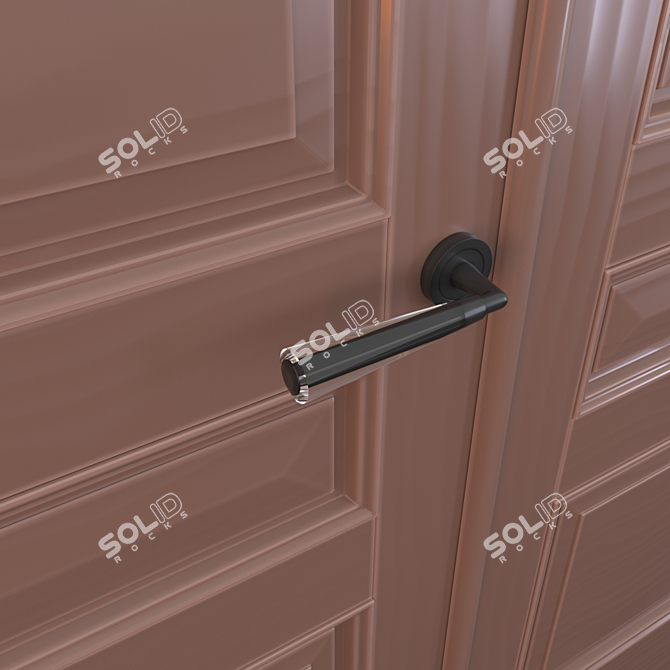 Elegant Glass Design Door 3D model image 2