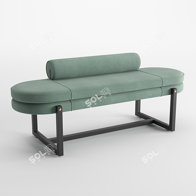 Sleek and Modern Sigmund Bench 3D model image 1