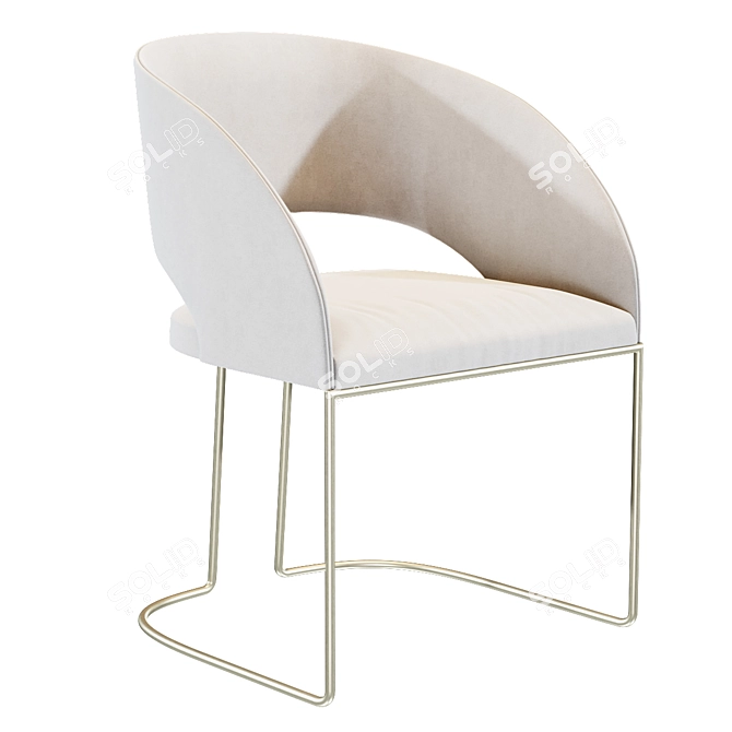 Modern Allen Chair and New York Table 3D model image 2