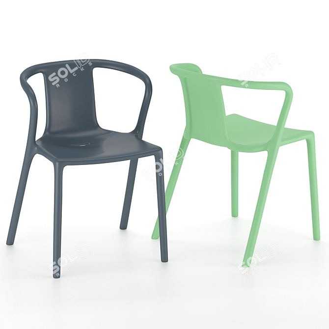 Outdoor Air Arm Chair | PP/Glass Fibre Blend | Molded Design 3D model image 5