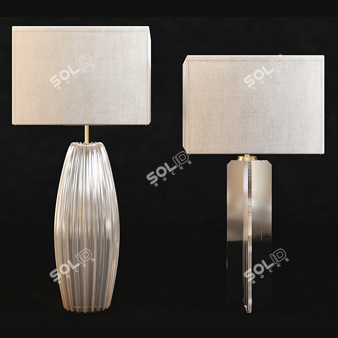 Elegant Crystal Orb Table Lamp 3D model image 4