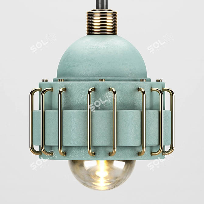 Loft Polygon Hanging Lamp 3D model image 2