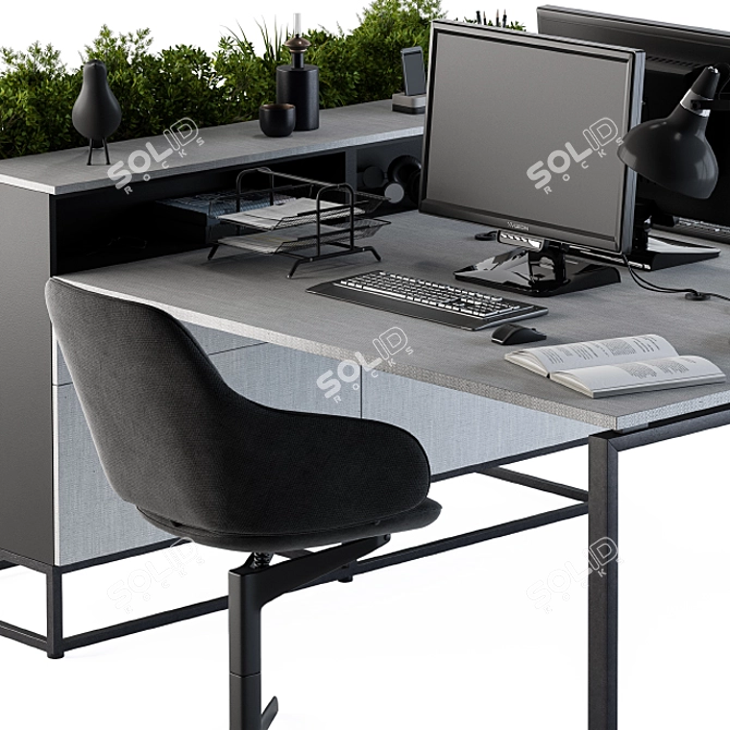 Sleek Office Furniture Set 3D model image 4