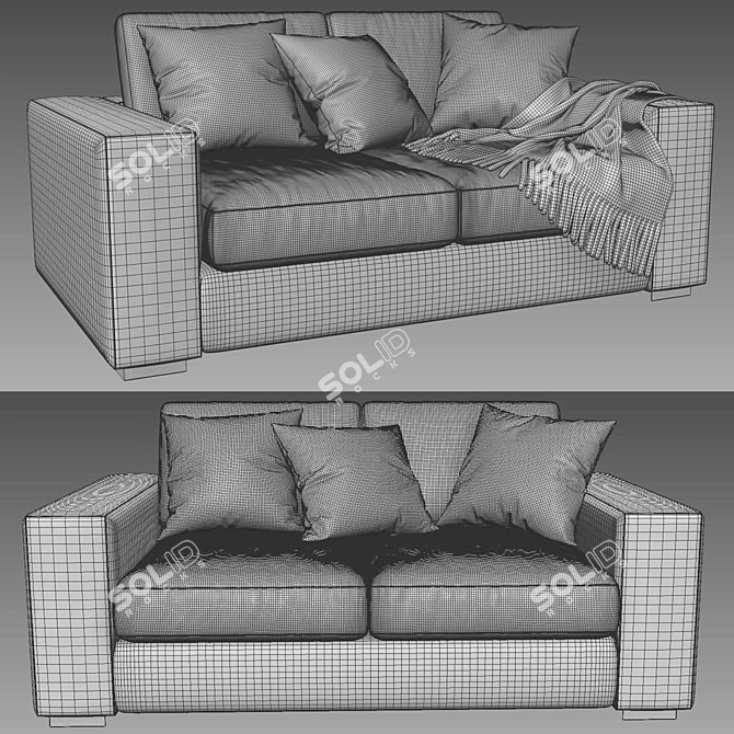 BoConcept Cenova: Modern 2-Seater Sofa 3D model image 5