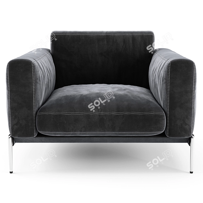 Flexform Romeo Armchair: Modern Design & Ultimate Comfort 3D model image 2