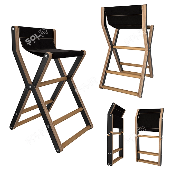 DVELAS RIS | Folding High Stool 3D model image 1