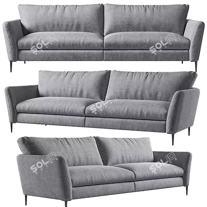 Charm KAZA Sofa: Stylish & Spacious 3D model image 1