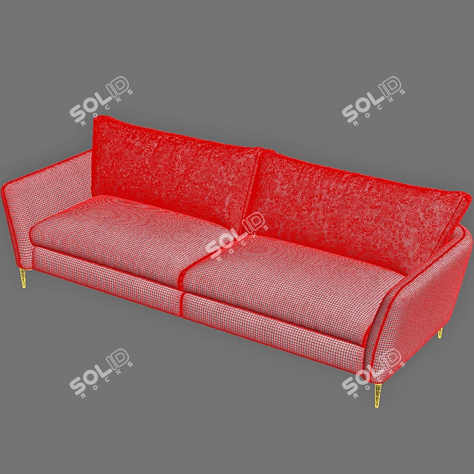 Charm KAZA Sofa: Stylish & Spacious 3D model image 4