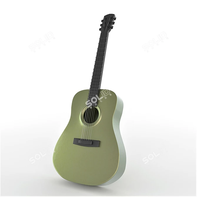 Classic Guitar Model - 3-in-1 (4K) 3D model image 2