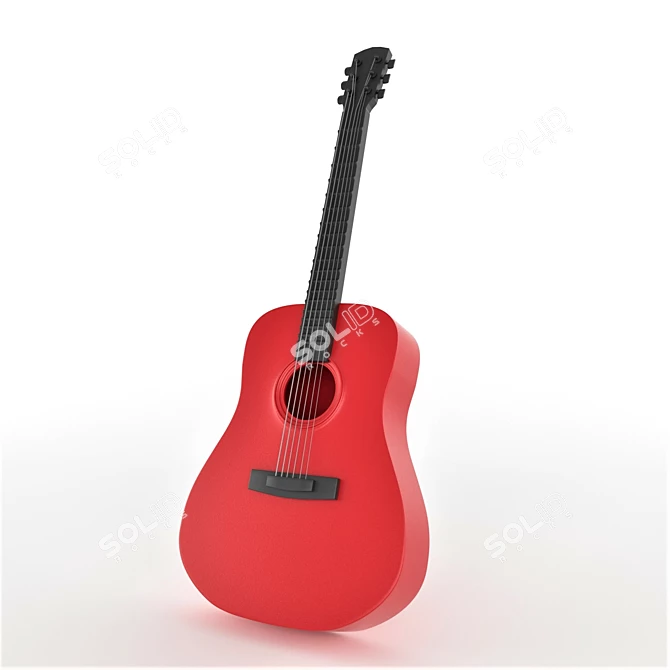 Classic Guitar Model - 3-in-1 (4K) 3D model image 3