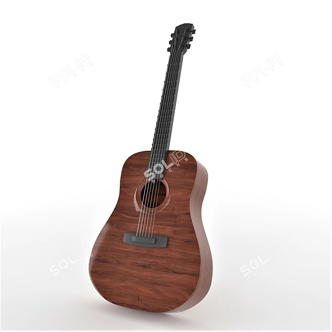 Classic Guitar Model - 3-in-1 (4K) 3D model image 4