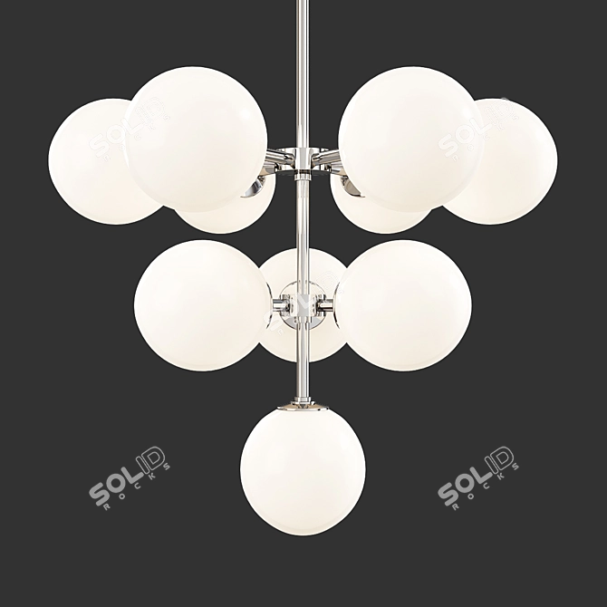 Elegant Crystal Ashleigh Chandelier 3D model image 1