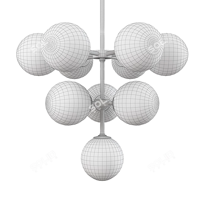 Elegant Crystal Ashleigh Chandelier 3D model image 2