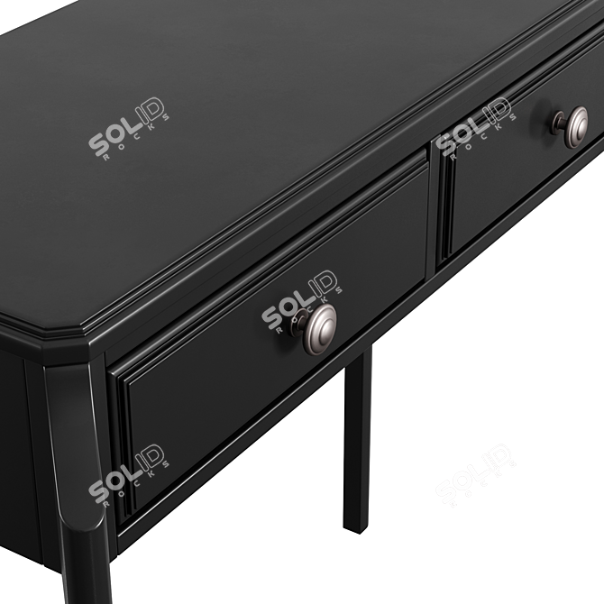 Elegant Le Visage Console with Drawers 3D model image 3