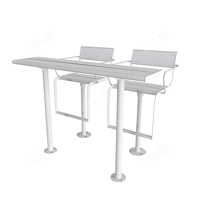 Vestre Urban Outdoor Furniture Set 3D model image 3