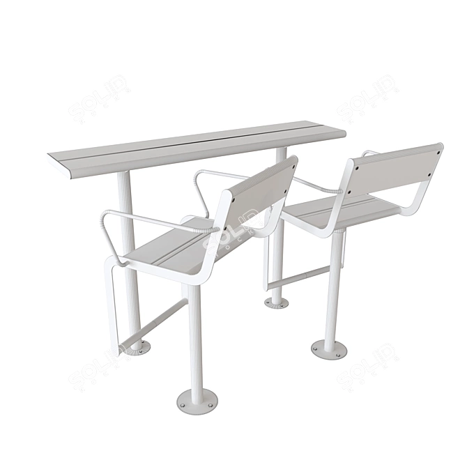 Vestre Urban Outdoor Furniture Set 3D model image 4