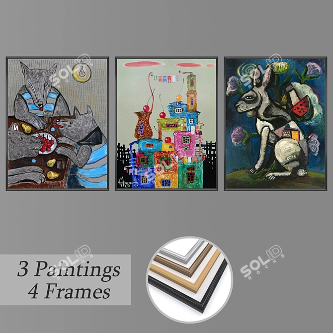 Stunning Wall Art Set 3D model image 1