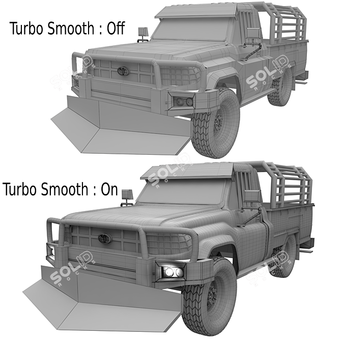 Toyota Shadow: Polygon Turbo Smooth Unwarp 3D model image 4