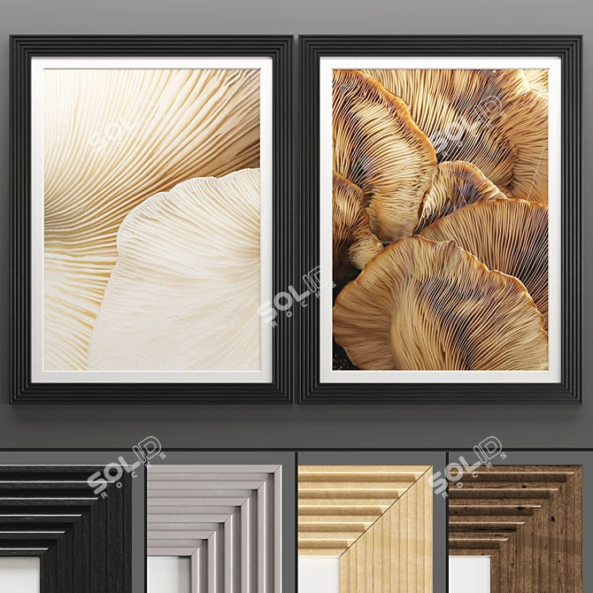 Art Frame 514: High Quality Texture, 2 Frames, 50x70cm 3D model image 1