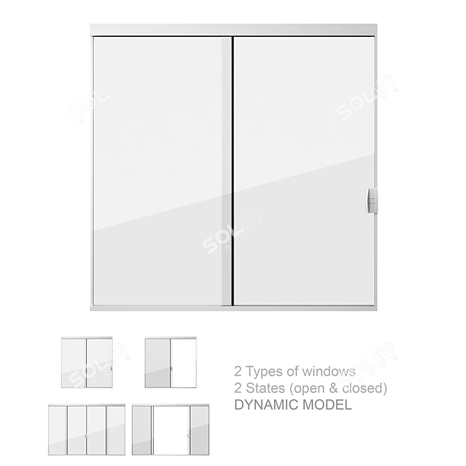 Dynamic Sliding Windows - Time-saving Set 3D model image 1