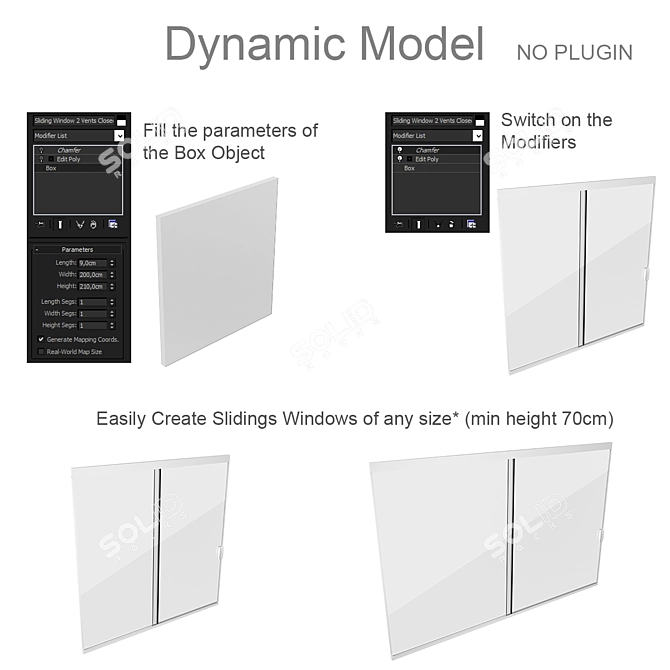 Dynamic Sliding Windows - Time-saving Set 3D model image 2