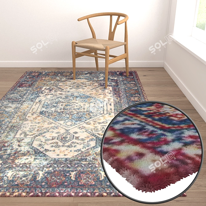 High-Quality Carpets Set 3D model image 5