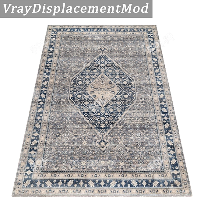 Elegant Texture Carpets Set 3D model image 3