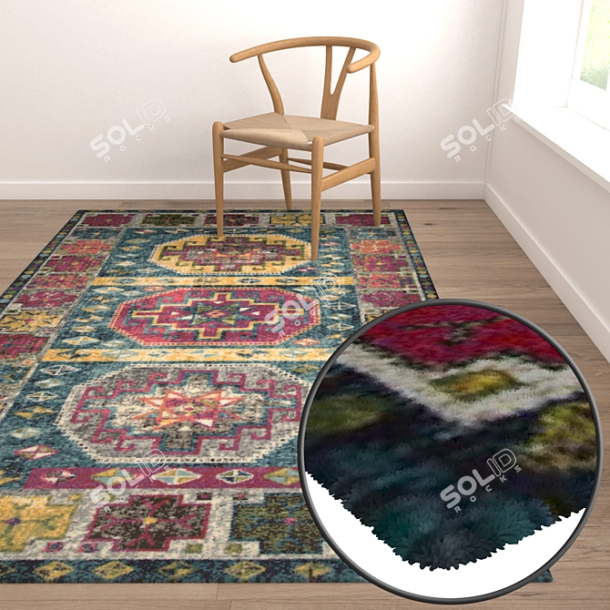 Luxury Carpet Set: High-Quality Textures 3D model image 5