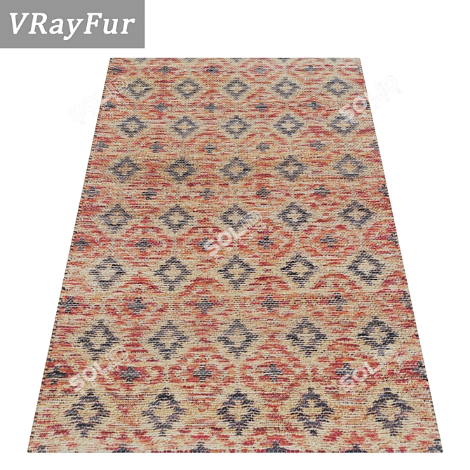 Premium Textured Carpets Set 3D model image 2