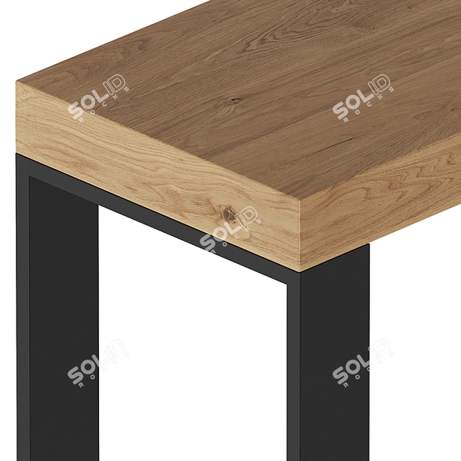 Modern Oak Veneer Console: Franco CII39 3D model image 3