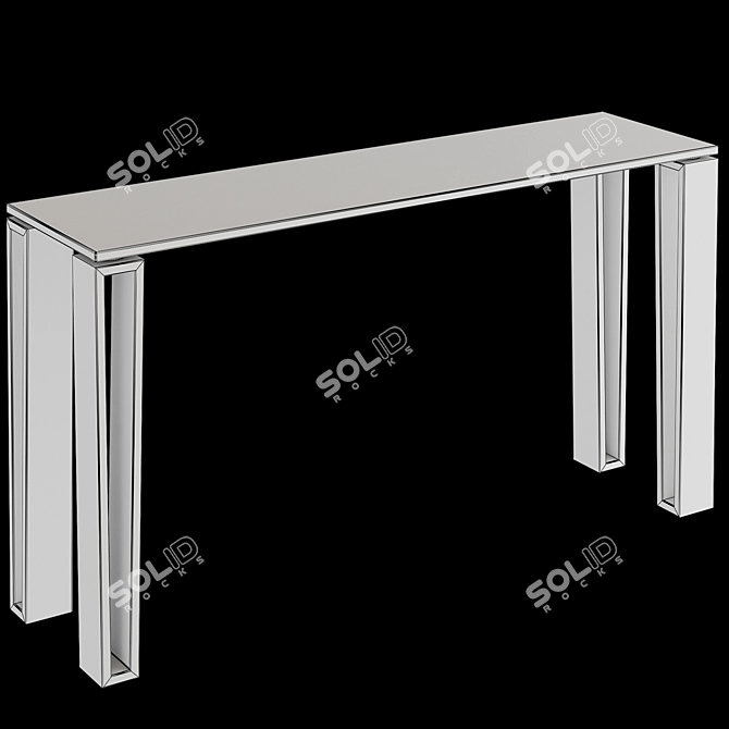 Cristal CII015: Brushed Copper Console 3D model image 2