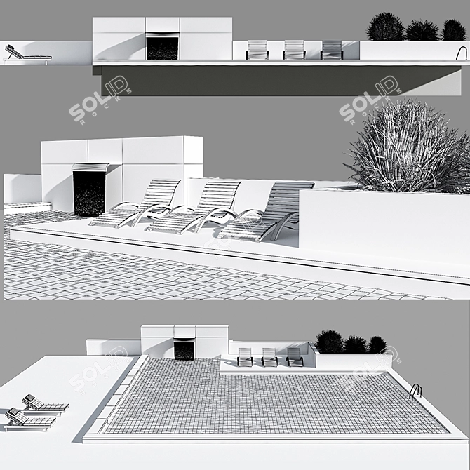 Ultimate Pool Design Kit 3D model image 5