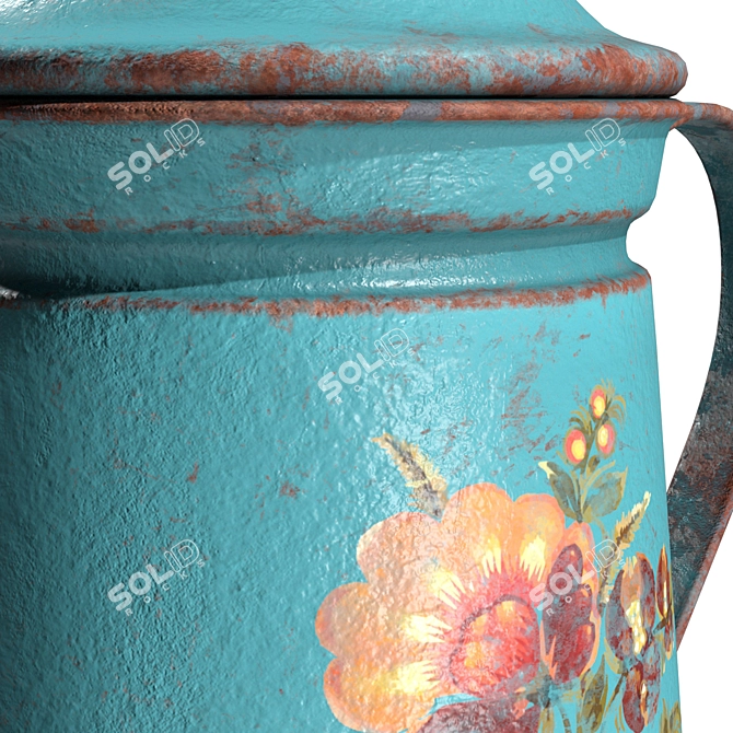 Vintage Grunge Coffee Pot 3D model image 4