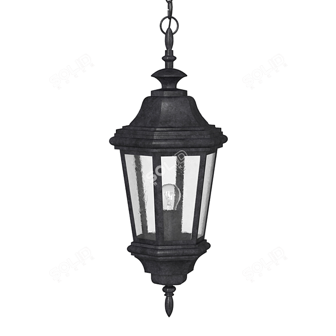 Modern Outdoor Pendant Light 3D model image 2