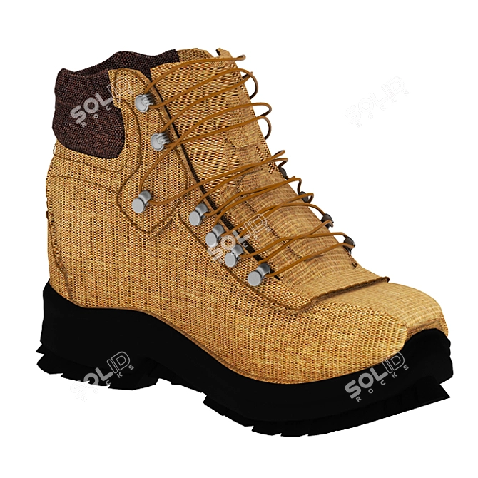 Outdoor Hiking Shoes: Slip-Resistant & Durable 3D model image 1