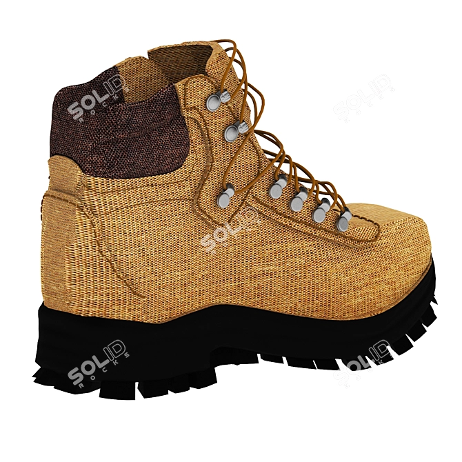 Outdoor Hiking Shoes: Slip-Resistant & Durable 3D model image 2