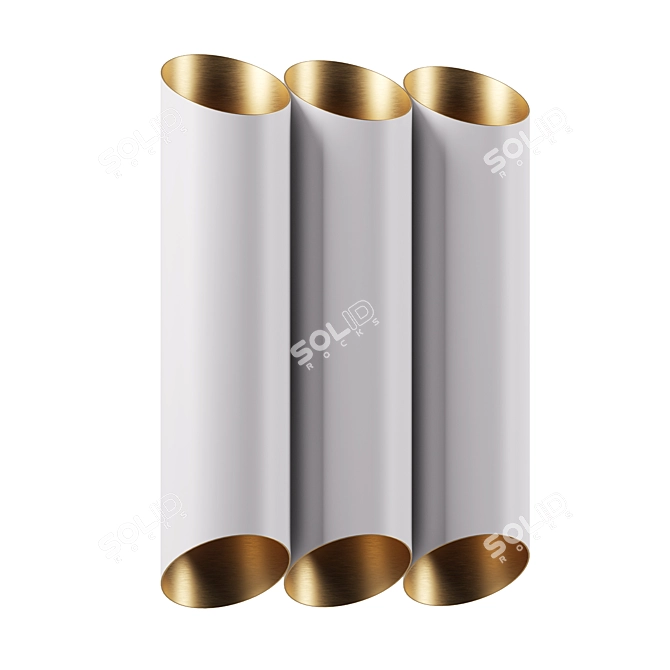 Modern Aluminum Wall Lamp 3D model image 2