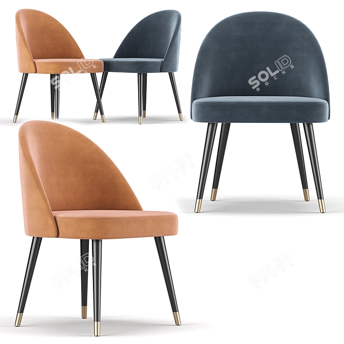 Elegant Camille Chair: Comfort and Style 3D model image 1