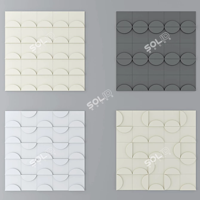 ASHOME 3D Wall Tiles: Versatile & Stylish 3D model image 3