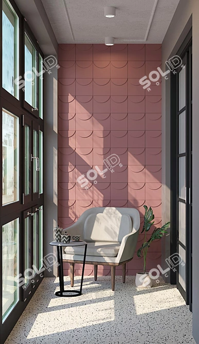 ASHOME 3D Wall Tiles: Versatile & Stylish 3D model image 5