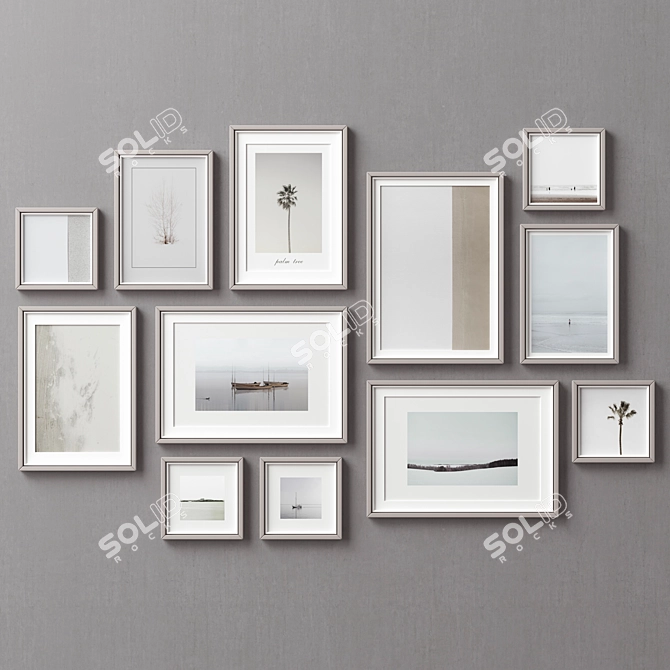 Versatile Frames Set -190: 12 Frames, 5 Colors 3D model image 3