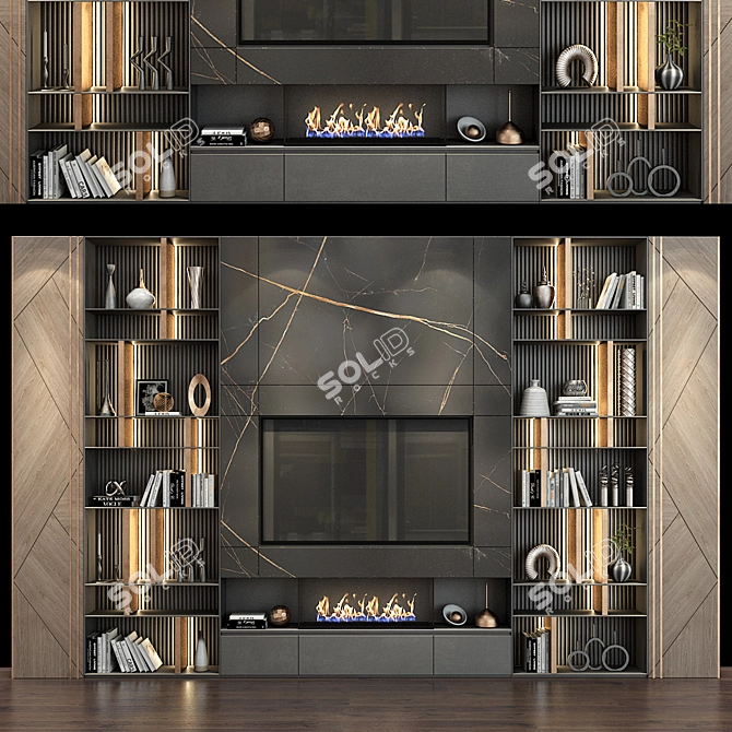 Stylish TV Shelf by Studia 54 3D model image 1