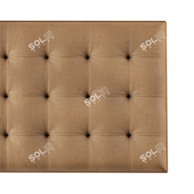 Faux Leather Buttoned Bench | Stylish & Versatile 3D model image 4