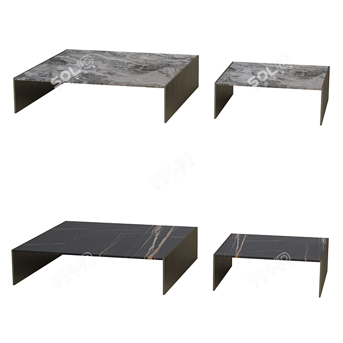 Elegant Minotti Coffee Table 3D model image 1